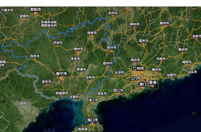 広西省地図