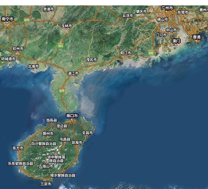 海南省地図