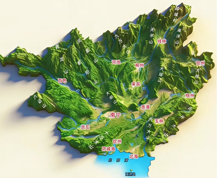 広西省地図