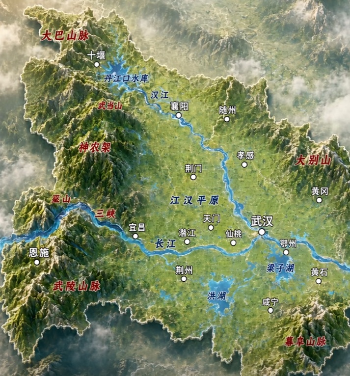 湖北省地図