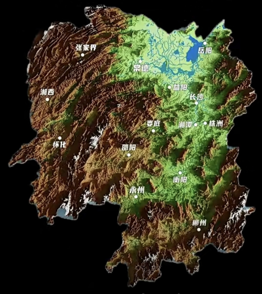 湖南省地図