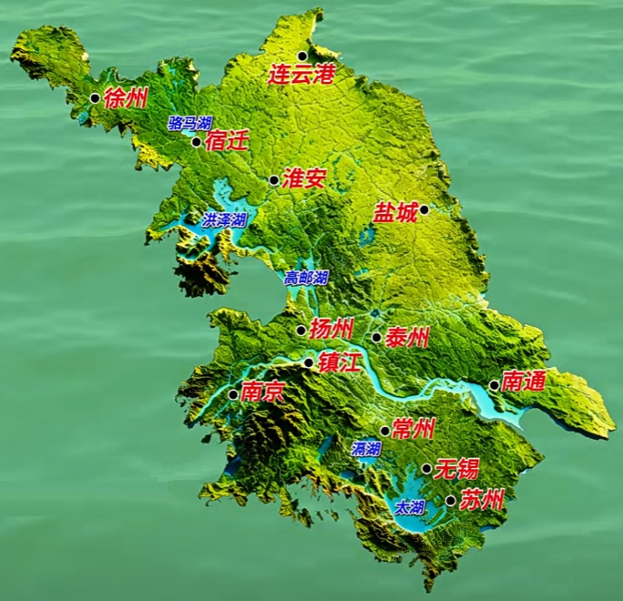 江蘇省地図